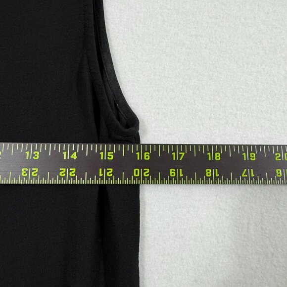 Eileen Fisher 100% Silk Hidden Button-Down Black Sleeveless Maxi Dress - Picture 4 of 6